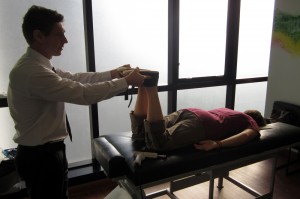 In Bangkok, Karen gets her second international chiropractic adjustment. Her first was four months ago in New Zealand.
