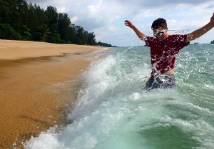 Ken in the surf