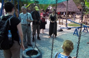A recently-built playground at the school