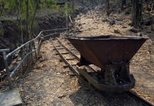 Railcar on track
