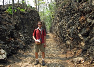 Ken poses in rocky pass