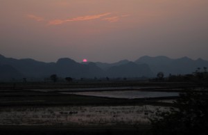 Sunset from the train