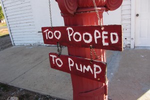 Too pooped to pump